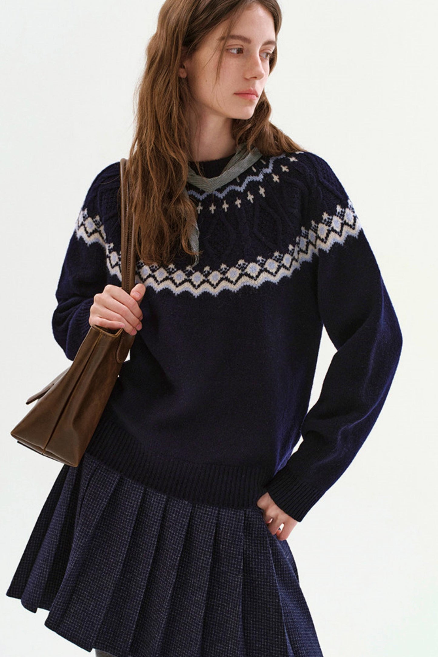 Nordic Wool Cable Knit Sweater