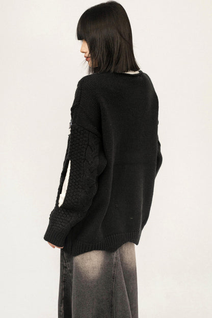 Retro Ripped Knit Top