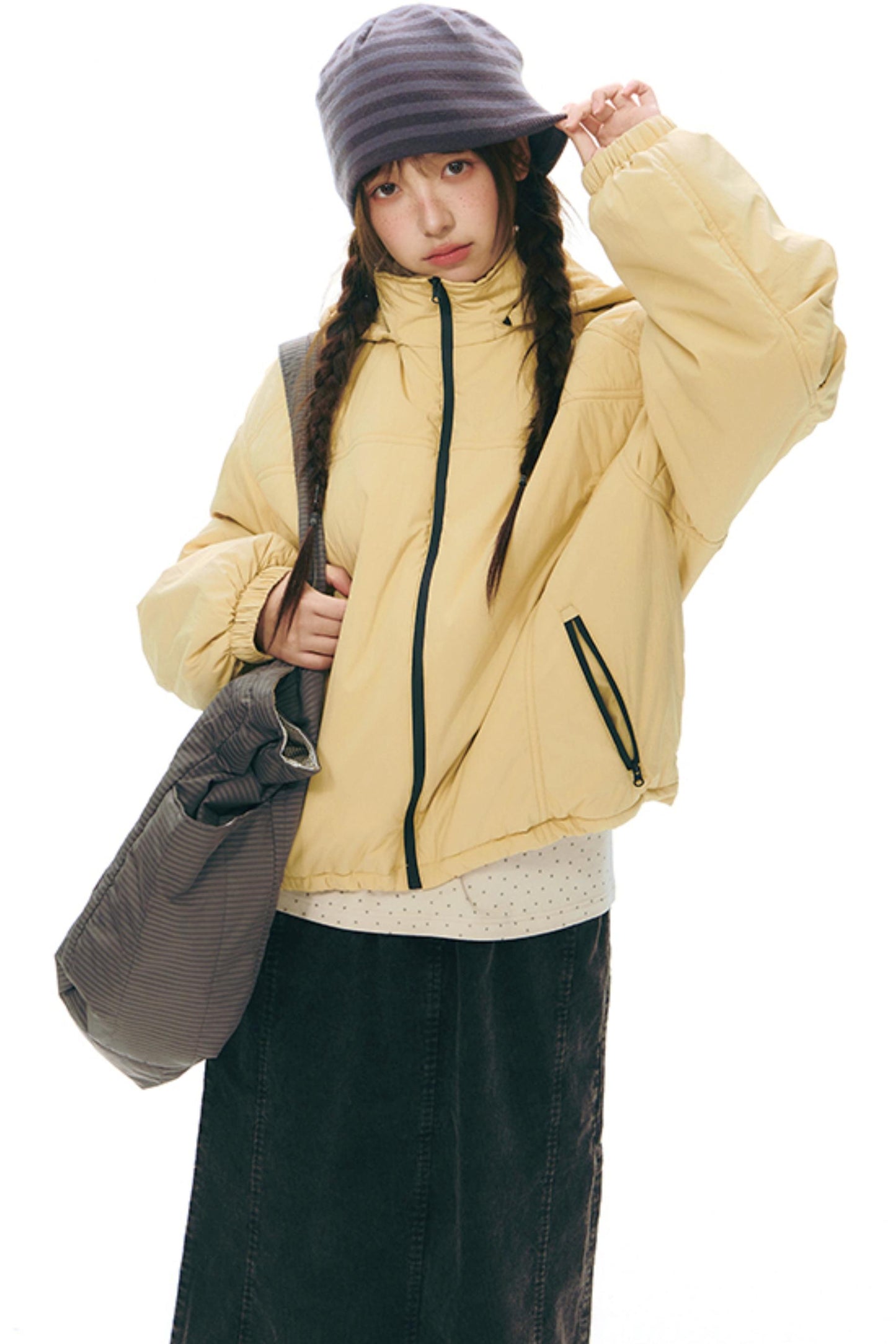 Detachable Cotton Fill Winter Coat