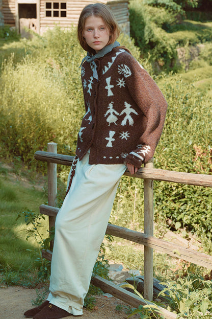 Romantic Mohair Cardigan Sweater