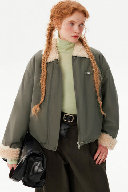 Retro Lamb Wool Winter Coat