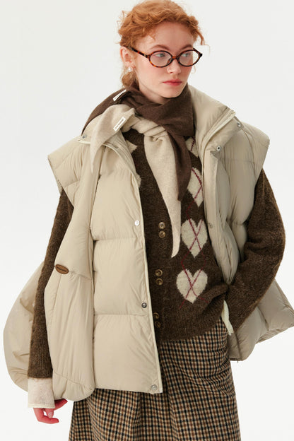 White Duck Down Winter Vest