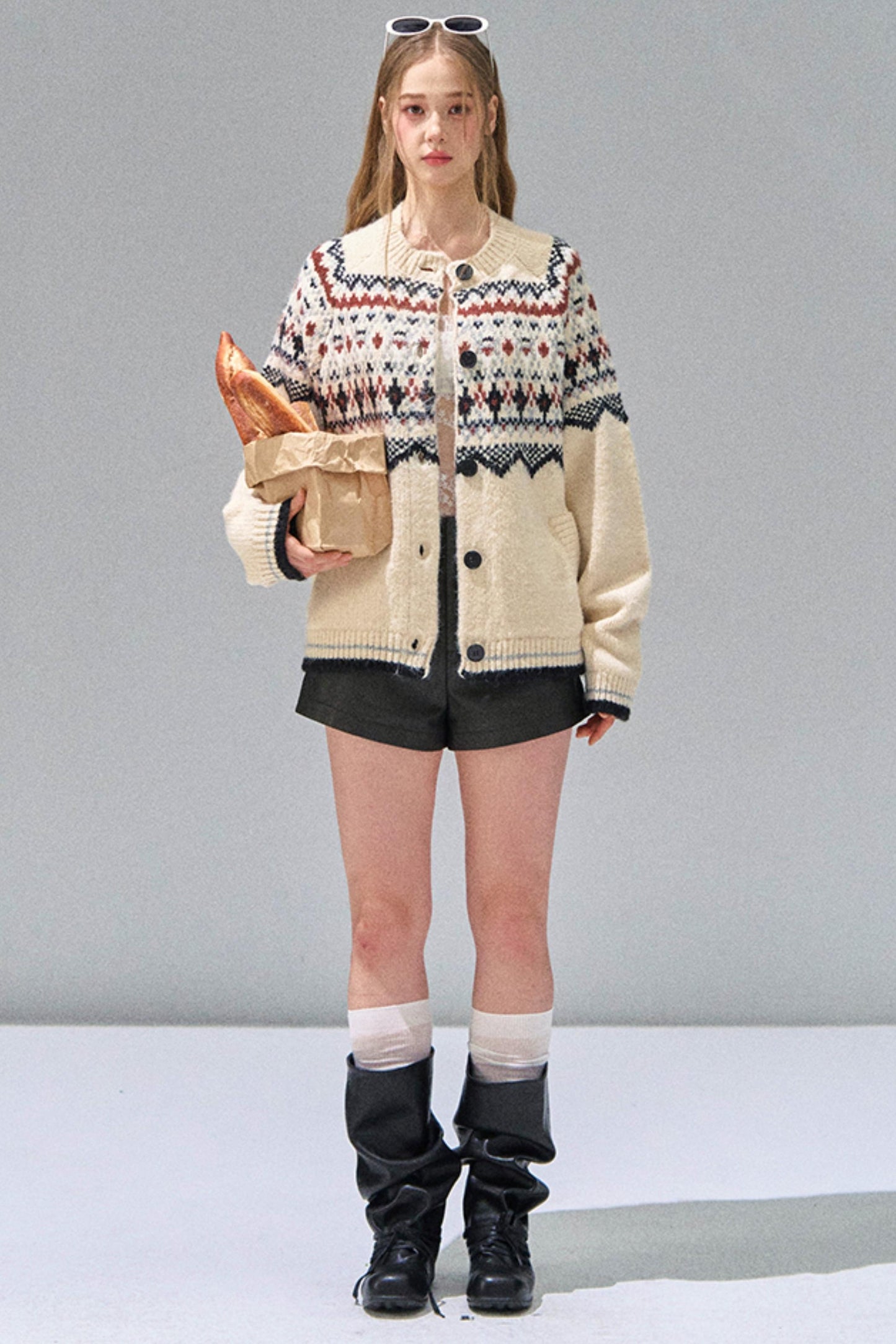 Luxury Fair Isle Sweater Jacket