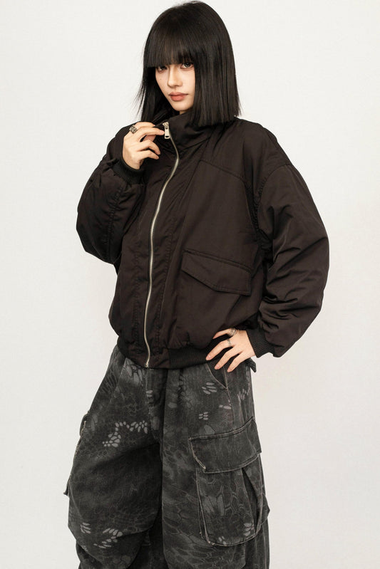 Retro Cotton Hooded Jacket