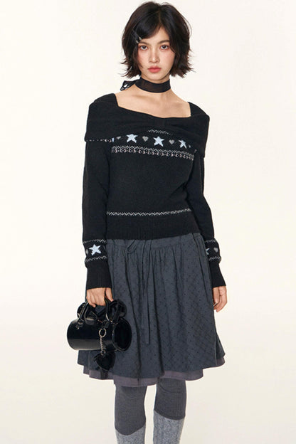 Fair Island One-Shoulder Knit Sweater