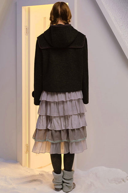 Hand-Dyed French Ruffled Skirt