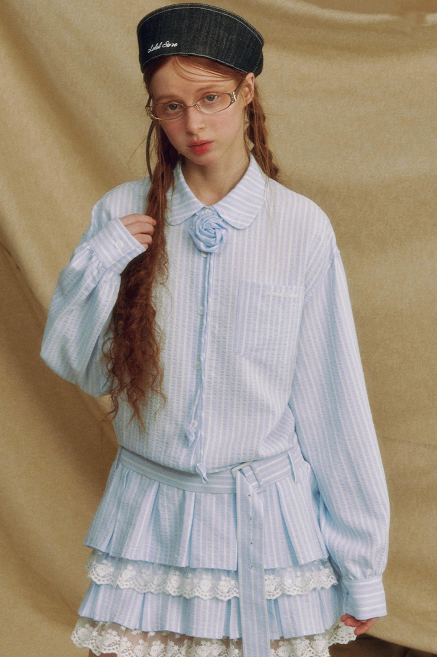 Floral Lace Pleated Dress