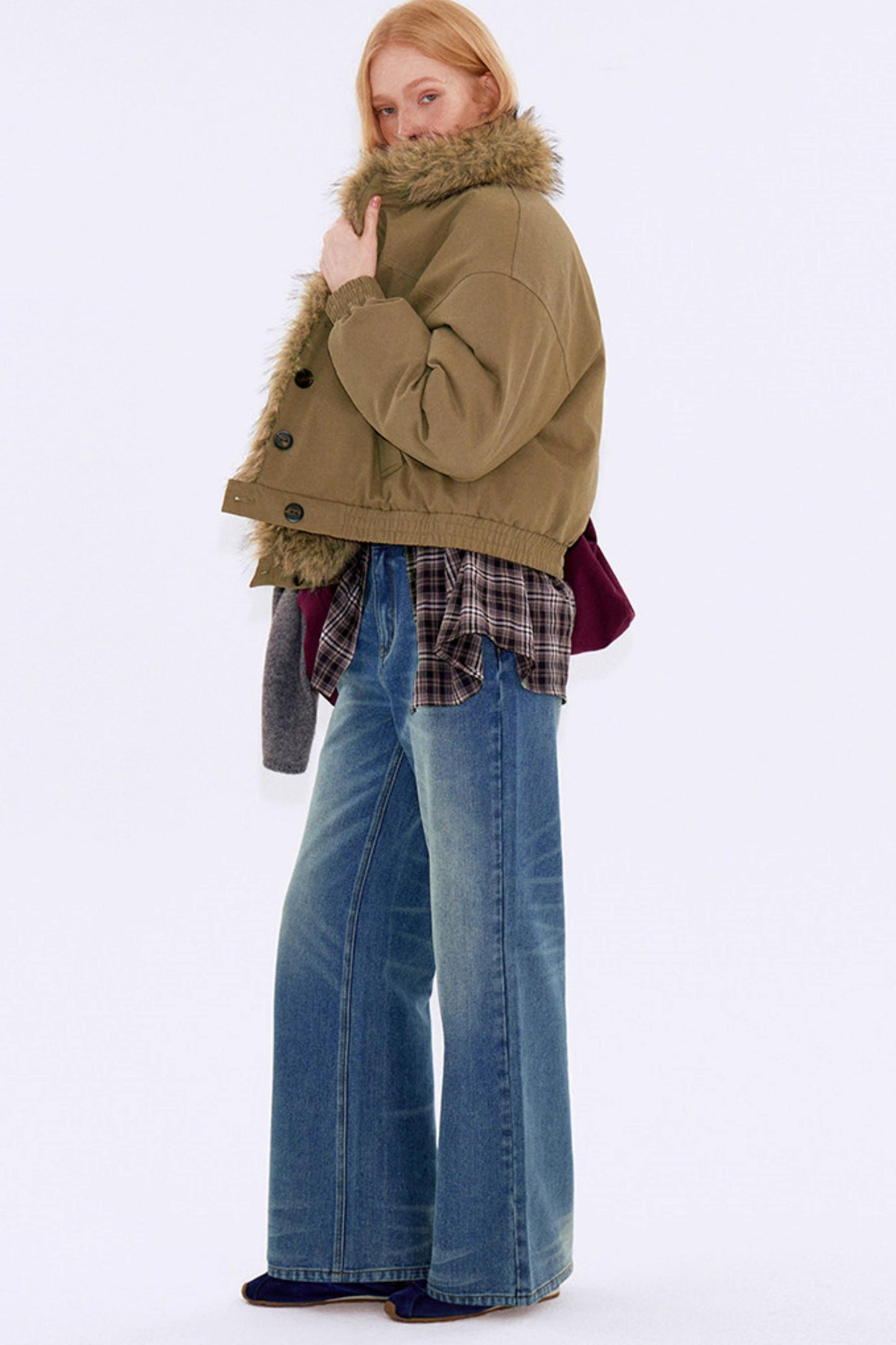 Vintage Washed Denim Jeans