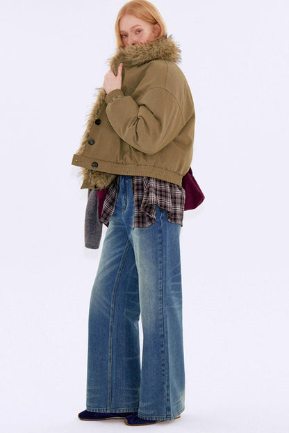 Vintage Washed Denim Jeans