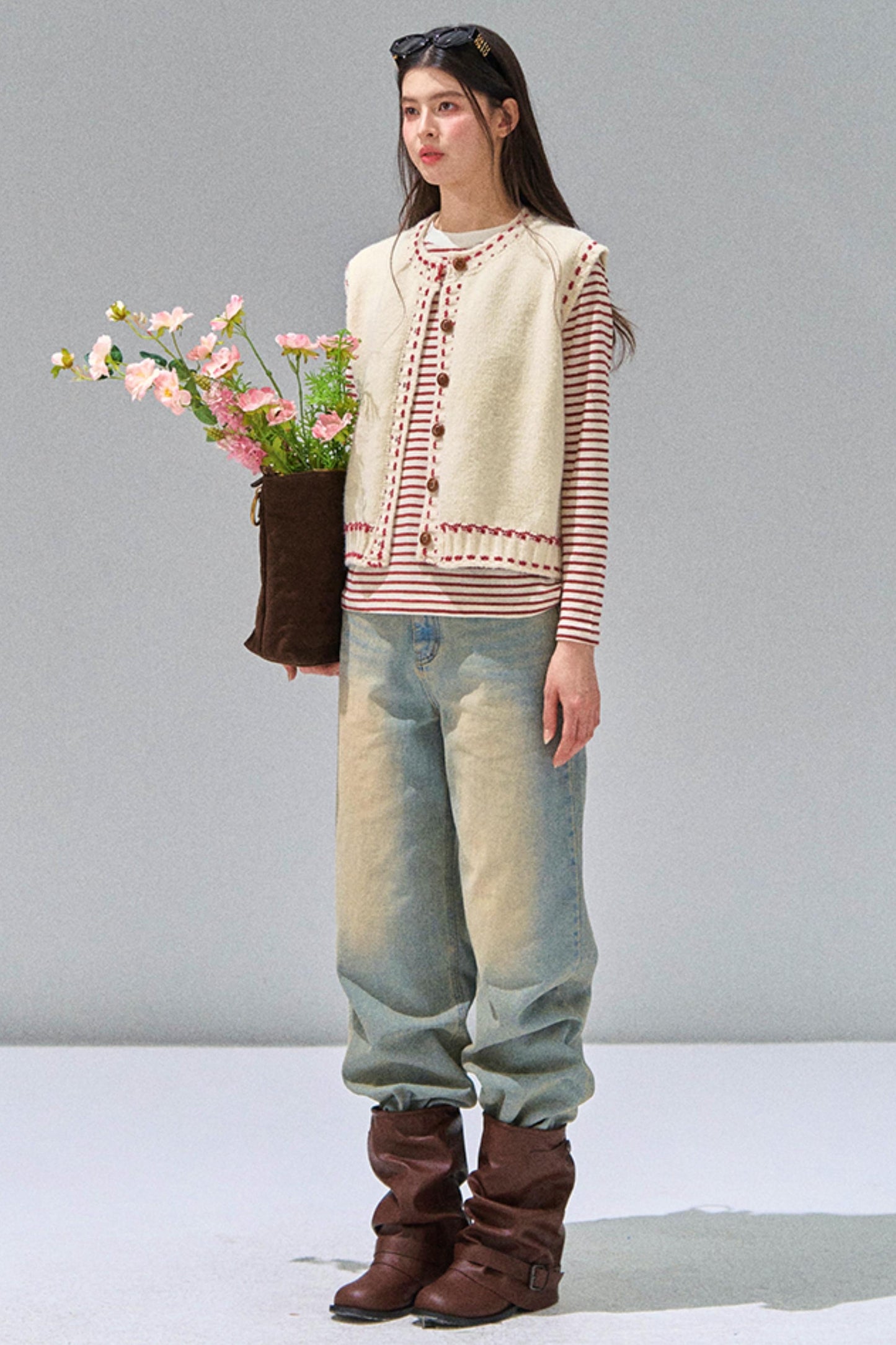 Layered Knitted Vest