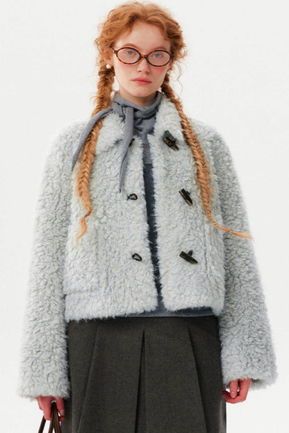 Lamb Wool Toggle Coat