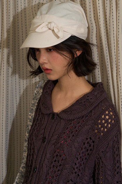 Vintage Petal Collar Cardigan