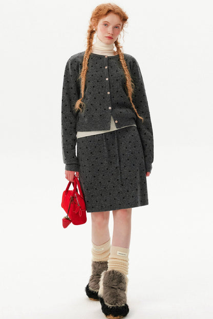 Romantic Polka Dot Cardigan Set-Up