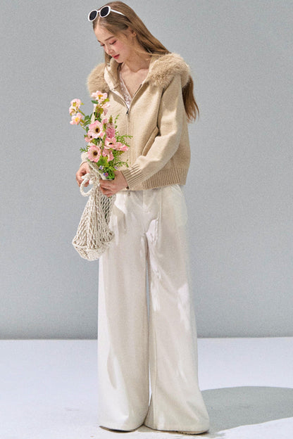 Luxury Knit Hooded Jacket