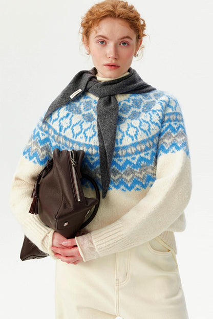 Winter Fair Isle Knit Sweater