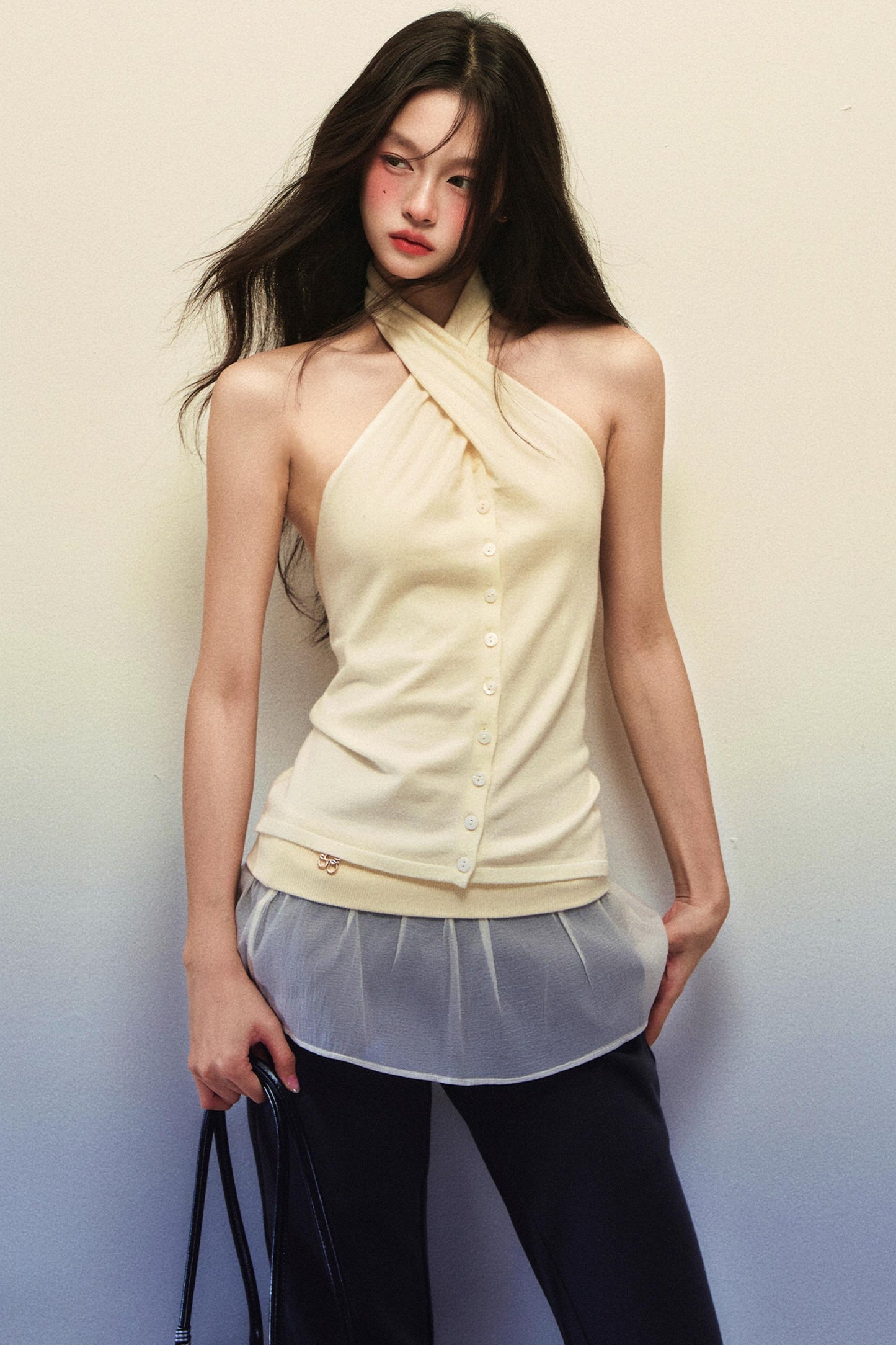 Fritillaria Cross Halterneck Top