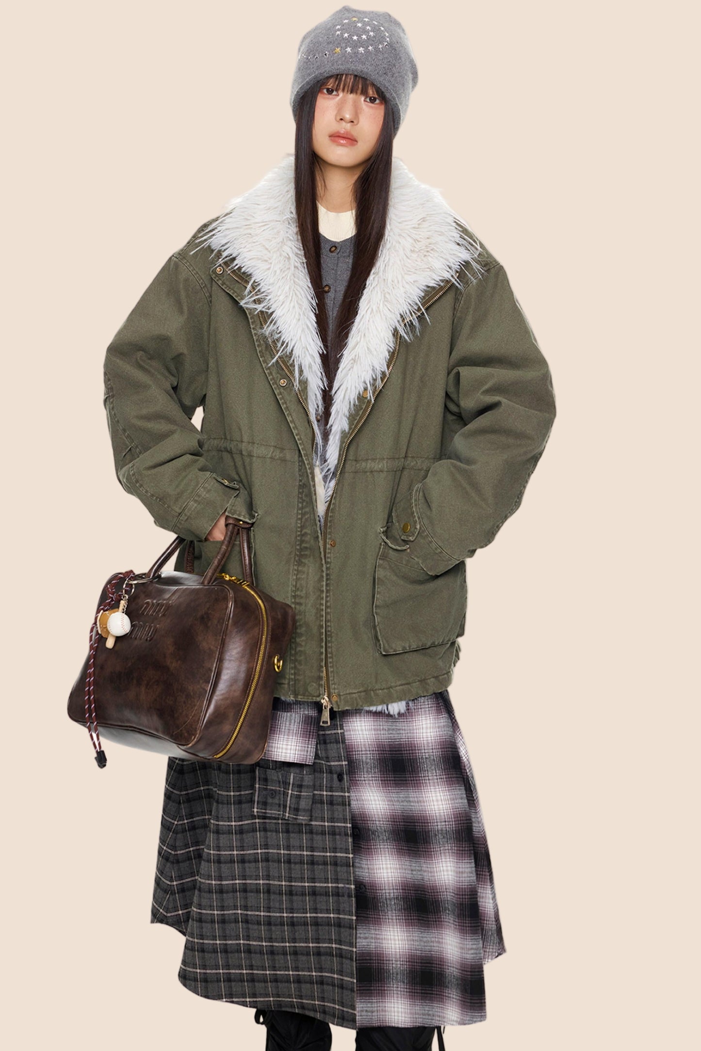 Fur Collar Vintage Jacket