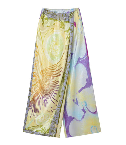 West Draped Wide-Leg Trousers