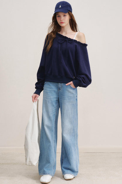 Breathing Cotton Raglan Sweatshirt