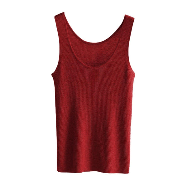 Soft Wool Knit Tank Top