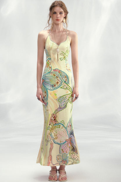 Blossom V-Neck Mermaid Dress