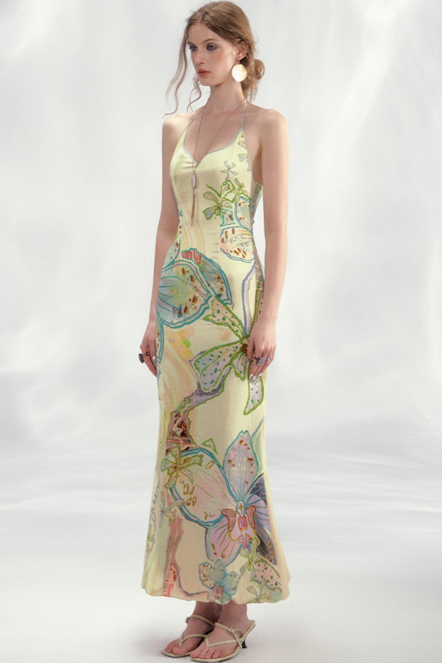 Blossom V-Neck Mermaid Dress