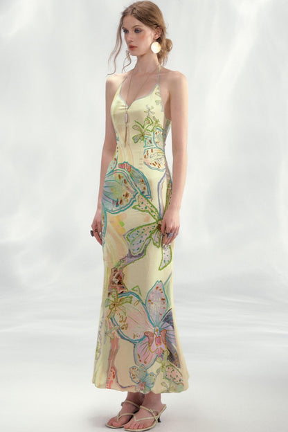 Blossom V-Neck Mermaid Dress