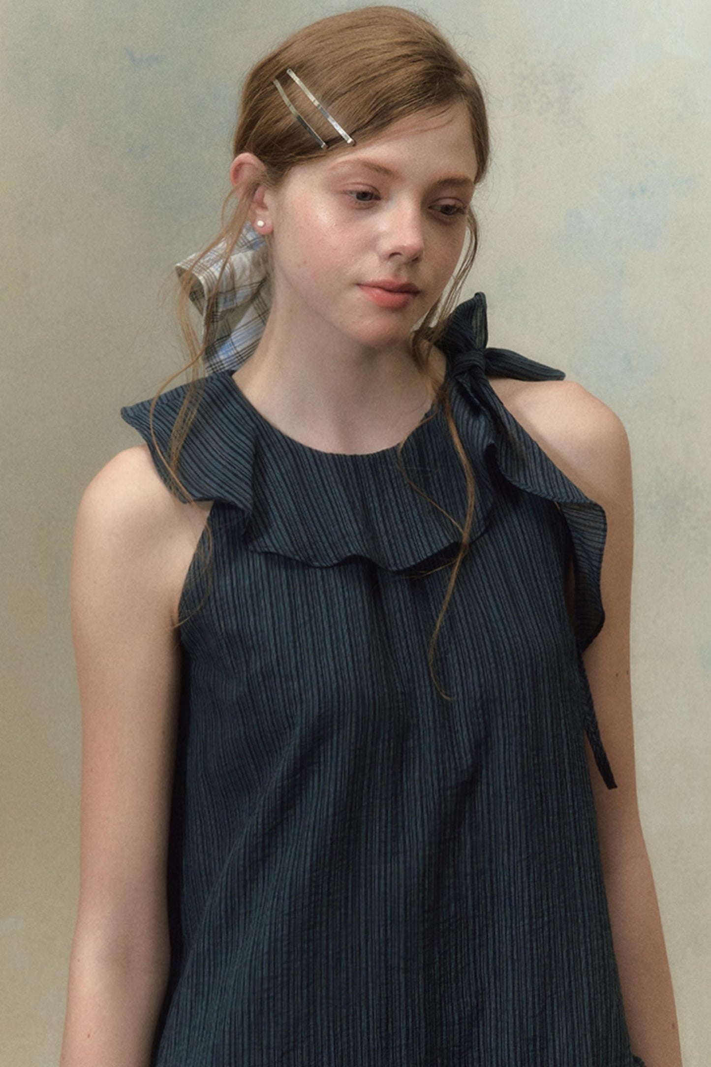 Summer Plaid Tie Dress