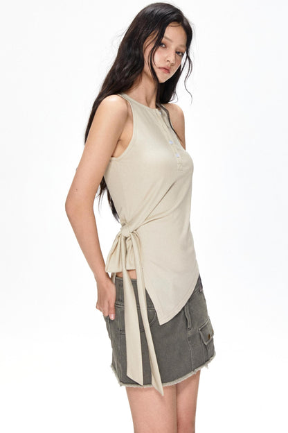 Apricot Tie-Front Camisole