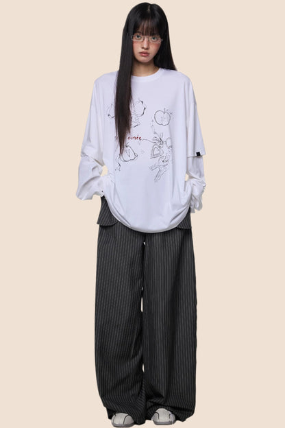 White Long Sleeve Tee