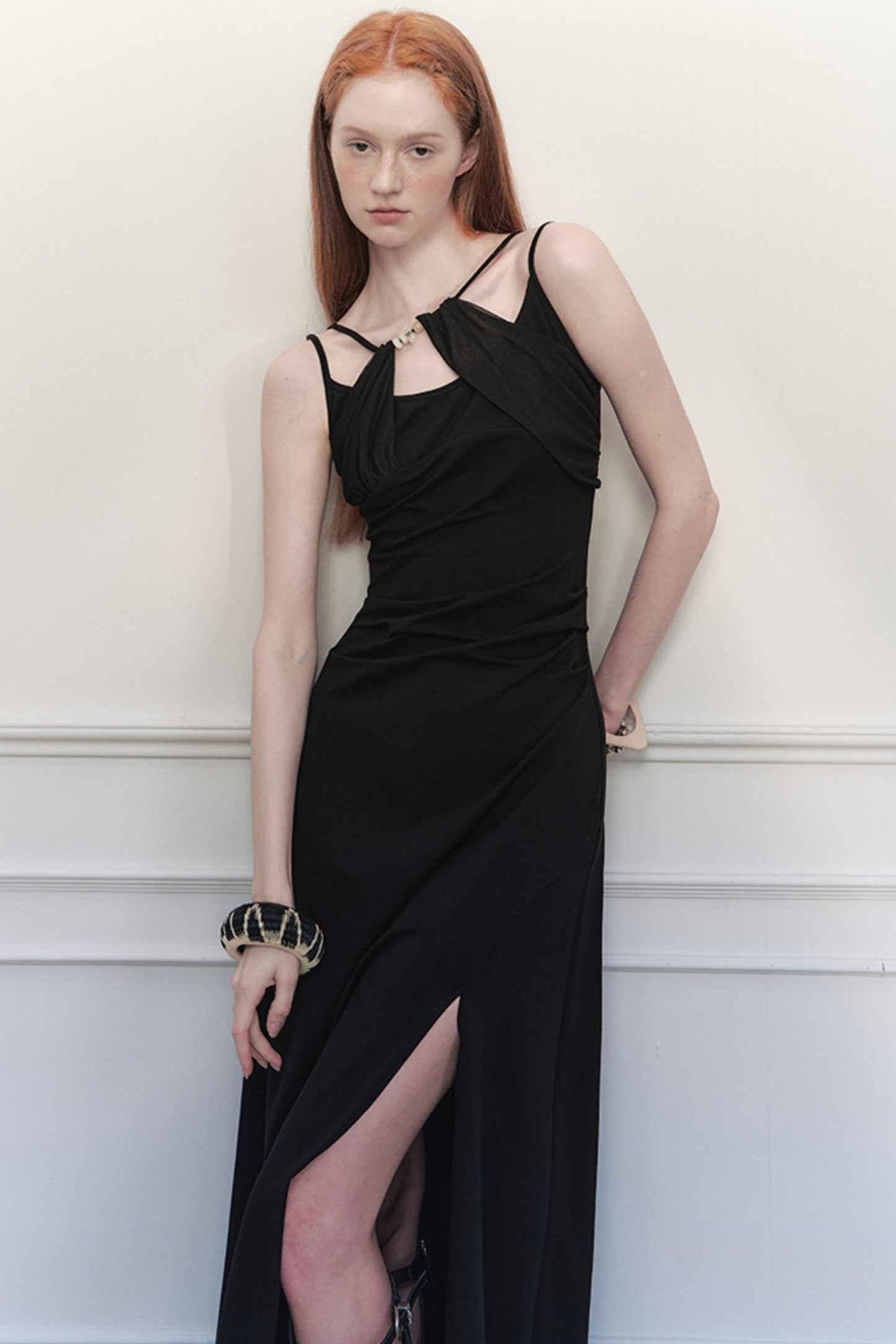 Nightshade Irregular Halter Dress