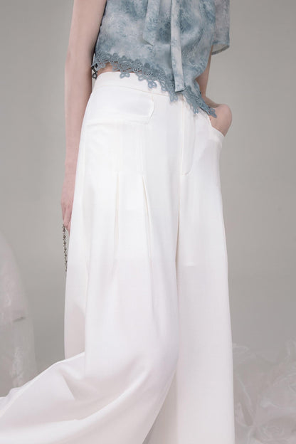 Blue Bow Waist Skirt Set-Up