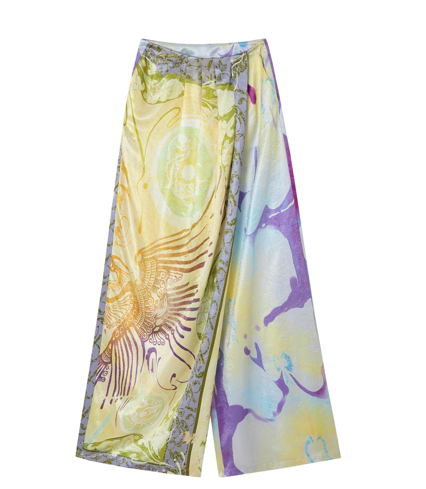 West Draped Wide-Leg Trousers