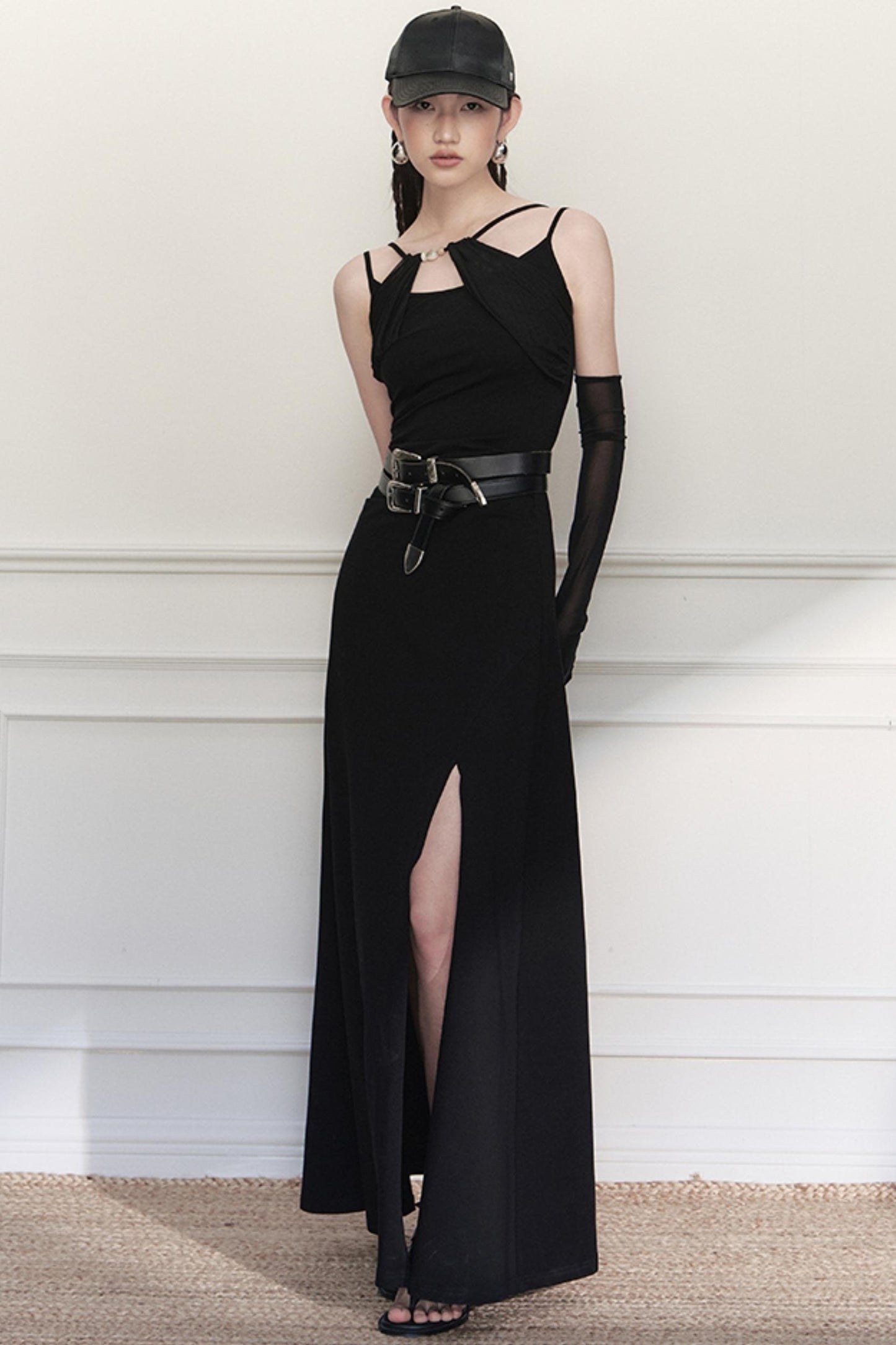 Nightshade Irregular Halter Dress