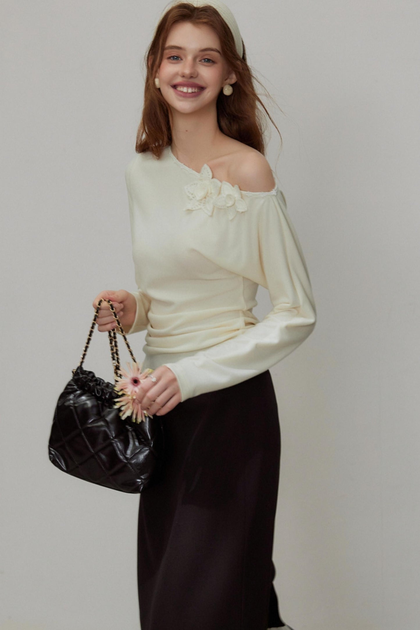 New Knitted Floral Sweater