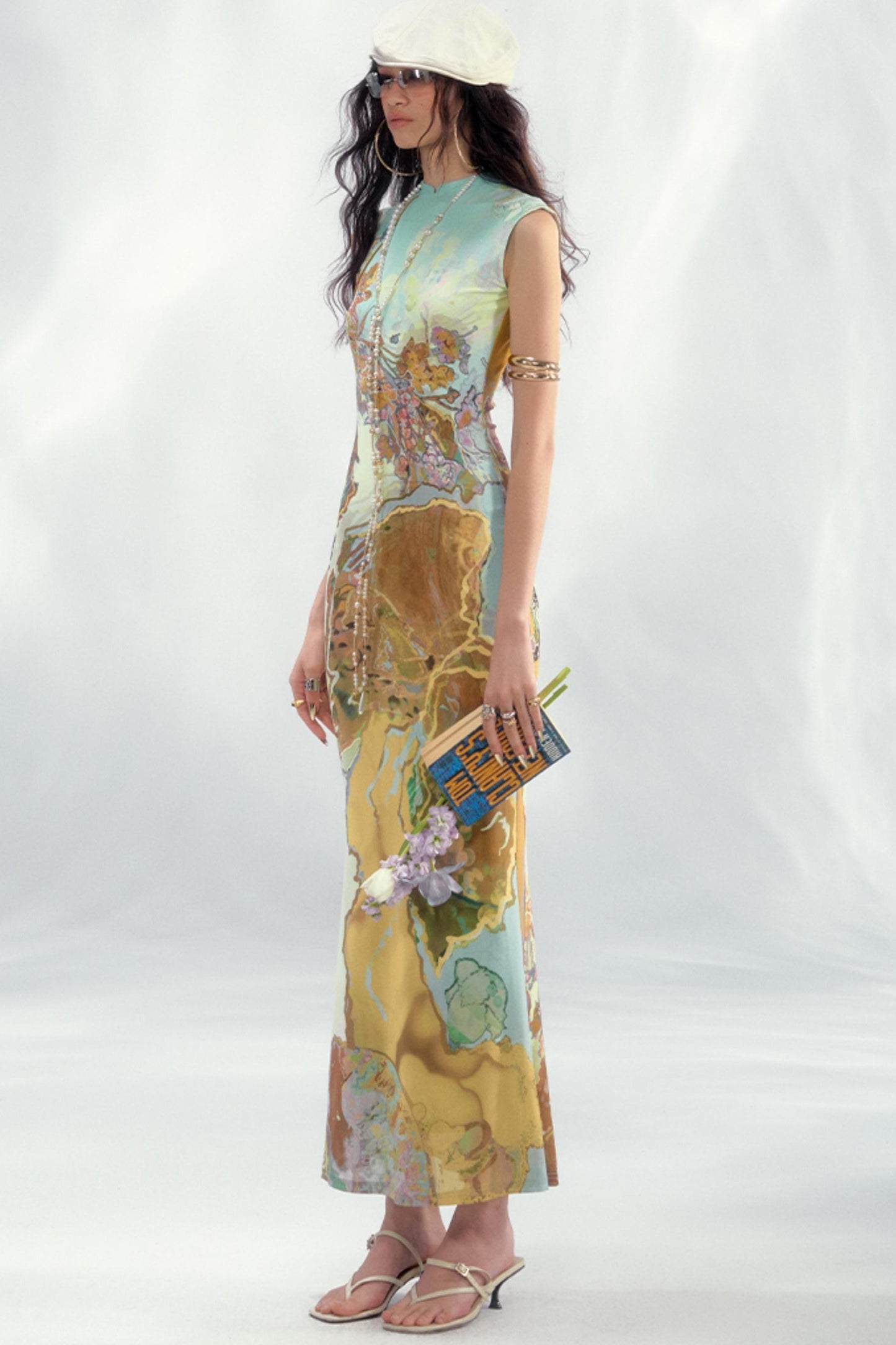 Tri-Color Chinoiserie Dress
