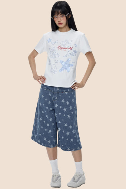 American Starfish Sweet Shoulder Tee