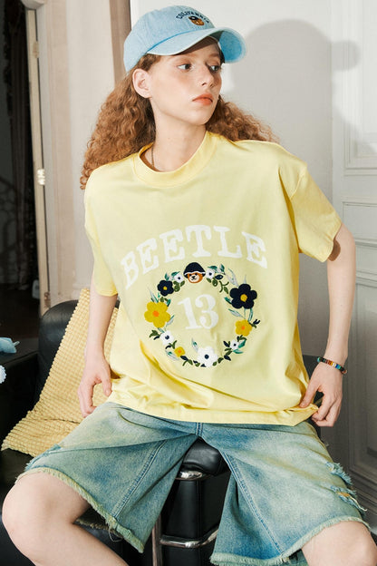 Retro Embroidered Summer Tee