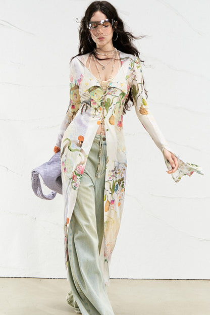 Fantasy Botanical Knit Shirt