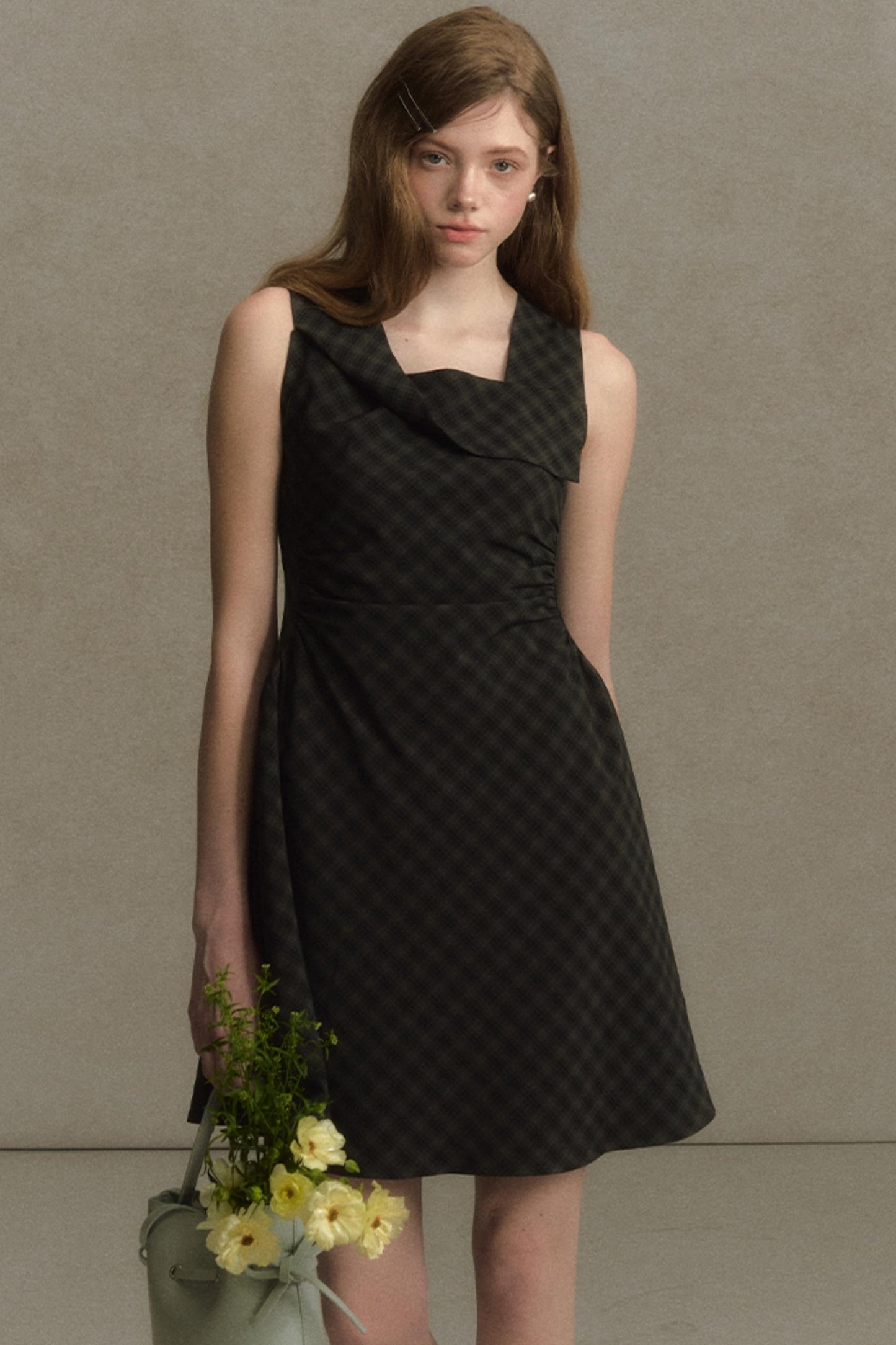 Plaid Sleeveless Dress