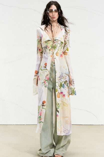 Fantasy Botanical Knit Shirt