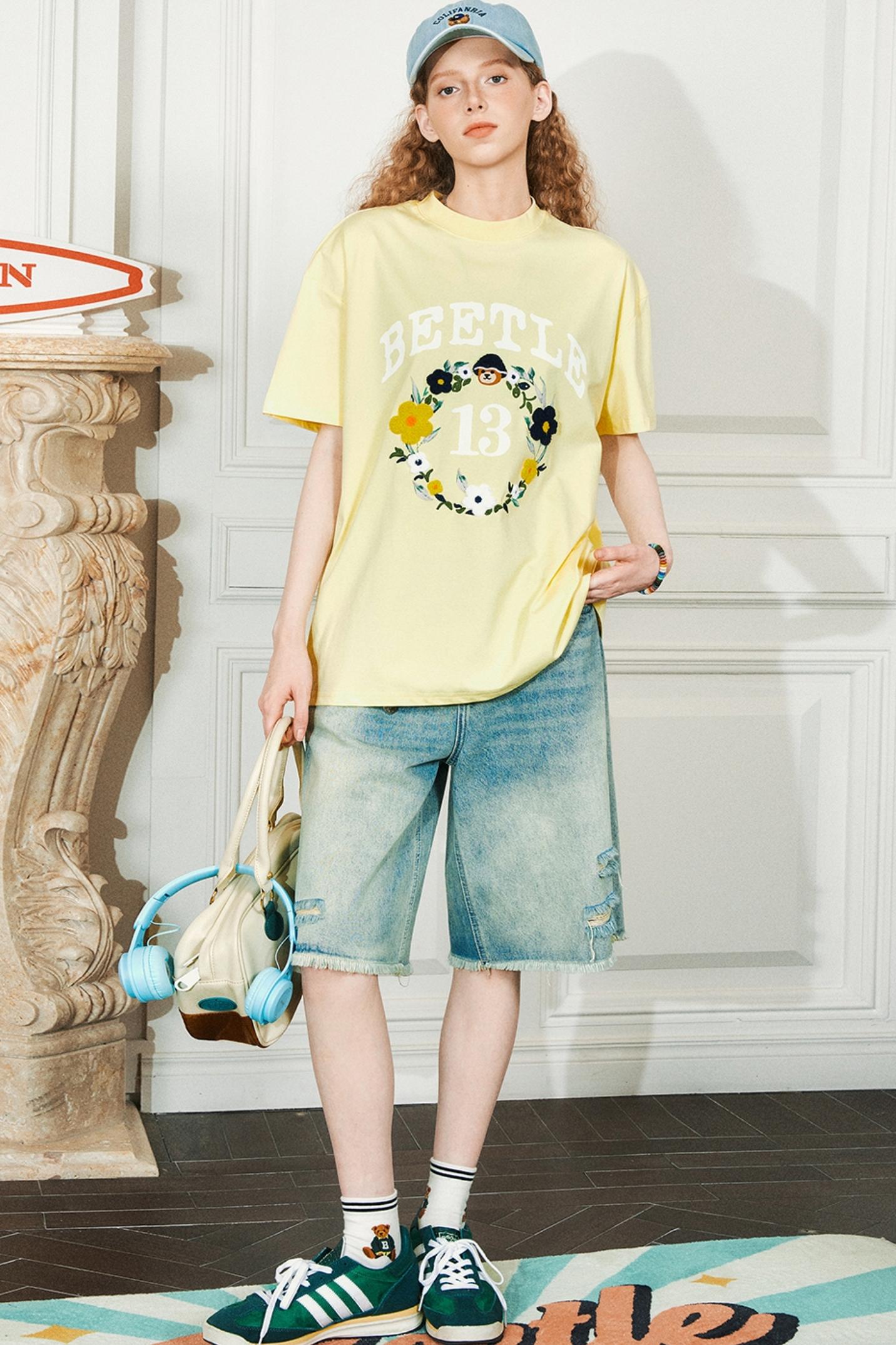 Retro Embroidered Summer Tee