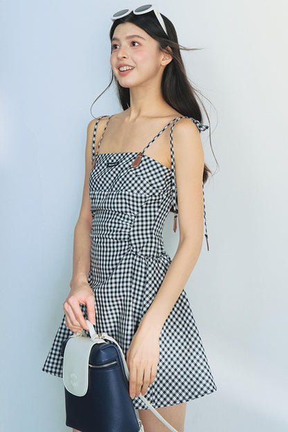 Tencel Checkered Camisole Dress