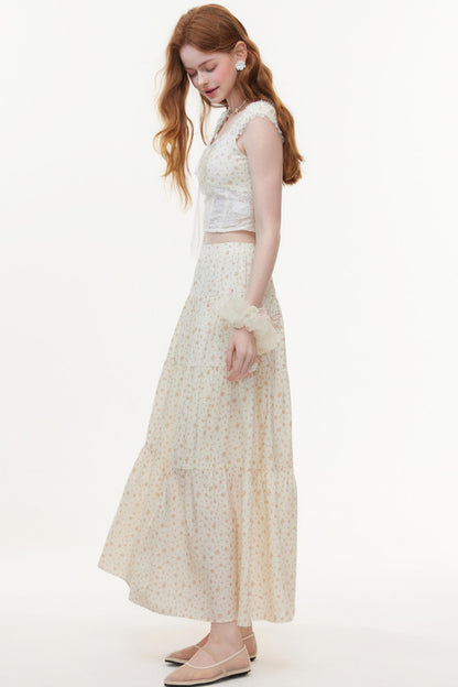 Floral Lace Summer Skirt Set-Up