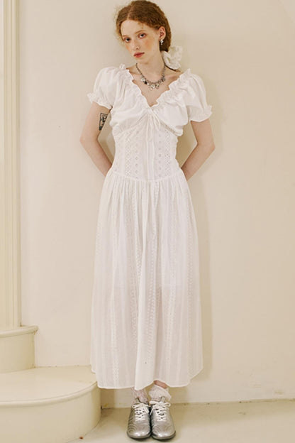 Summer Lace Peplum Dress