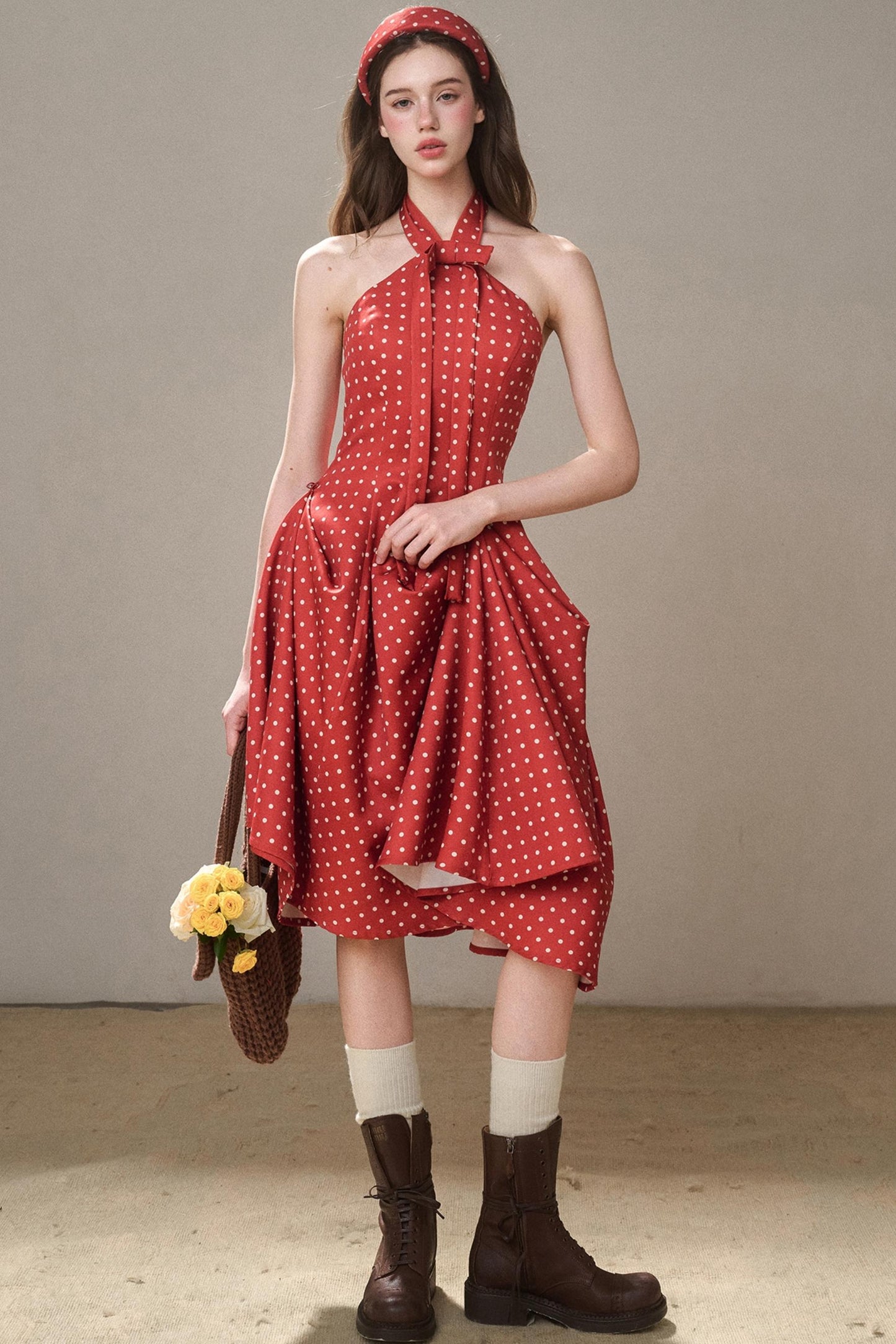 Galaxy Comfortable Retro Red Dress