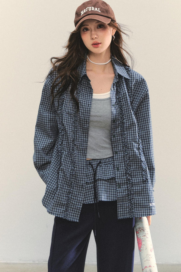 Fungus Hem Loose Fit Shirt Set-Up