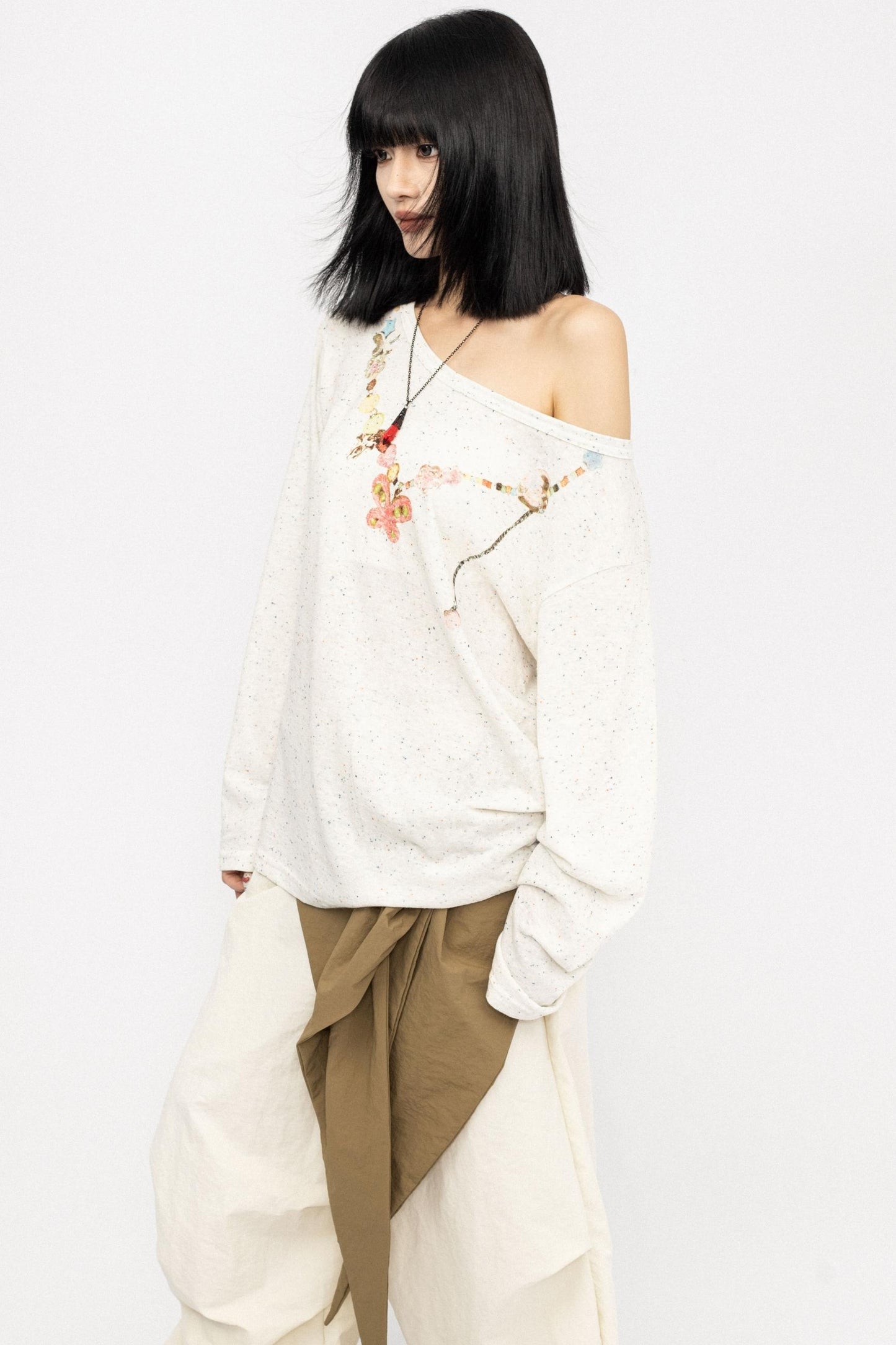 Vintage Diagonal Sleeve Top