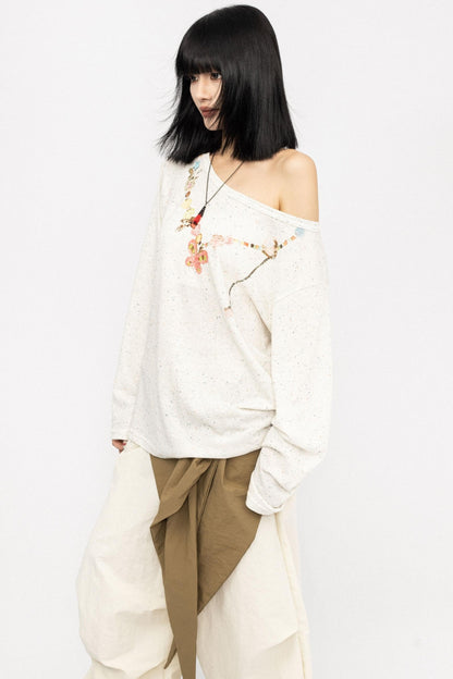 Vintage Diagonal Sleeve Top