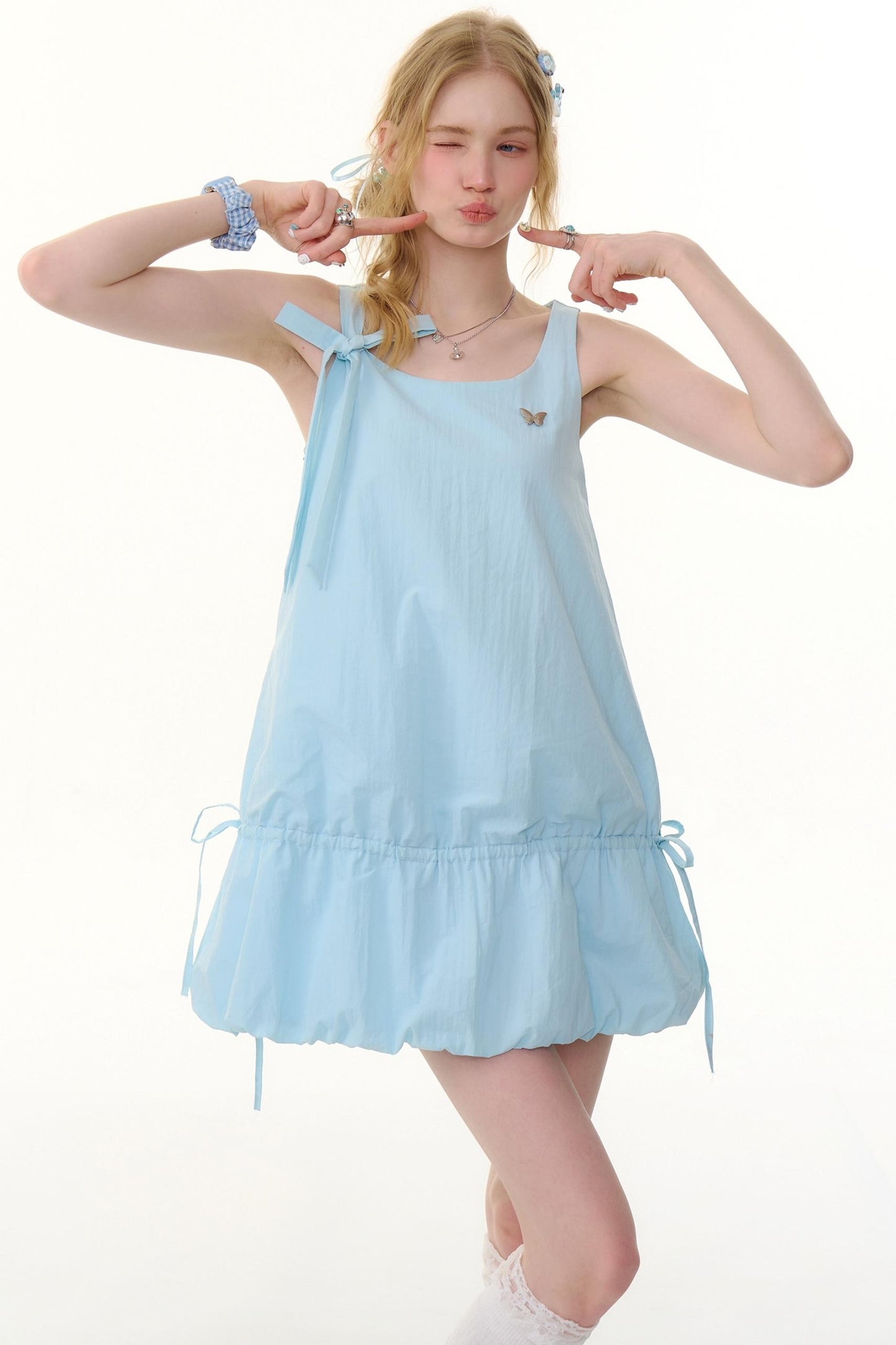 Summer Chic Tie-Waist Camisole Dress